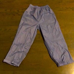 NEW LL Bean Nylon Shell Pants Elastic Velcro Cuffs Lavender Sz 6x-7